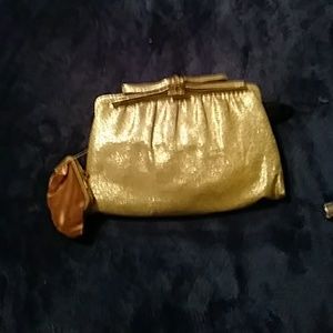 A gold after 5 evening clutch vintage